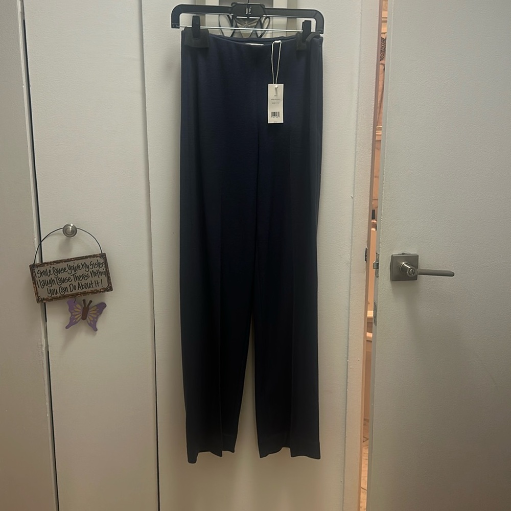 Vince wide leg side zip trouser brand new with tags size 2 navy